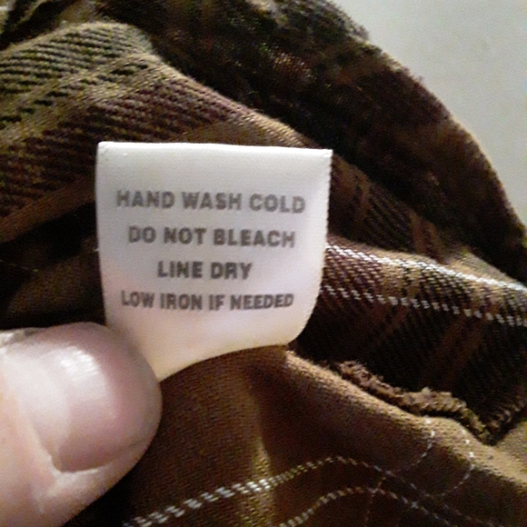 Hers&Mine Womens Plaid ButtonUp Shirt TieUp Waist - Picture 16 of 16